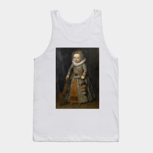 Portrait of a Young Girl in an embroidered dress by Cornelis de Vos Tank Top